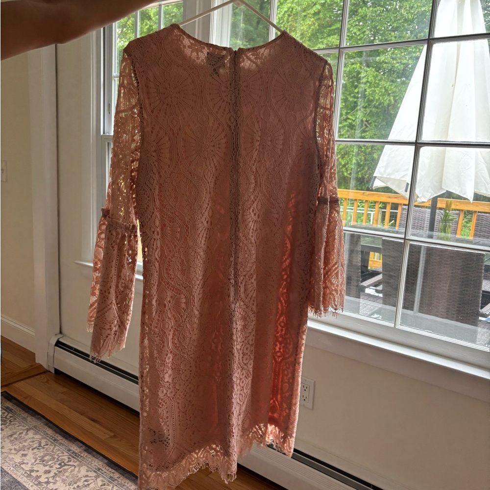 Stylish Coral Lace Dress